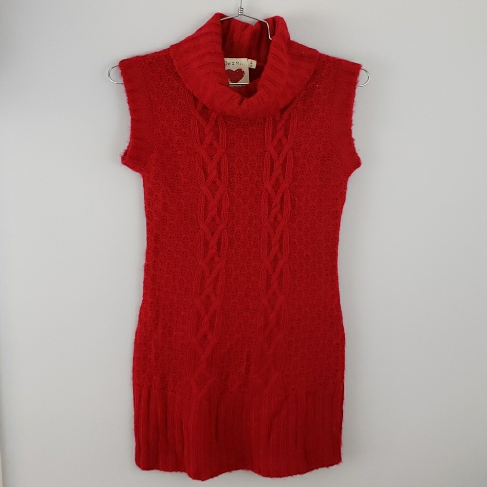Derek Heart Junior Large Red Knit Tunic Dress